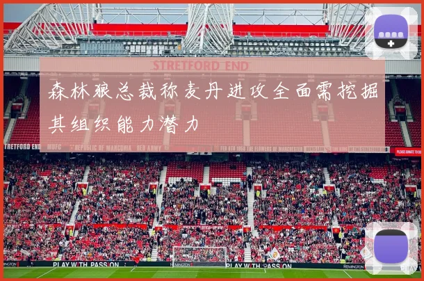 森林狼总裁称麦丹进攻全面需挖掘其组织能力潜力